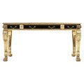 Italian Lions Paw Desk  - Black leather top
