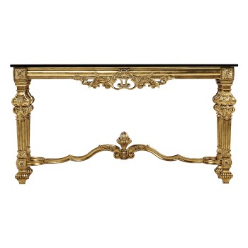 French Century Console - Black Granite top
