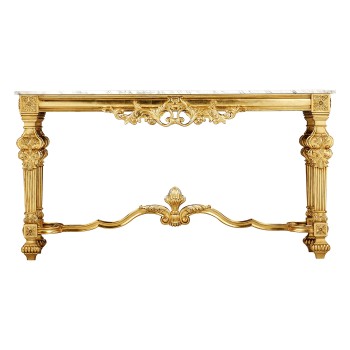 French Century Console - White Calacatta marle top