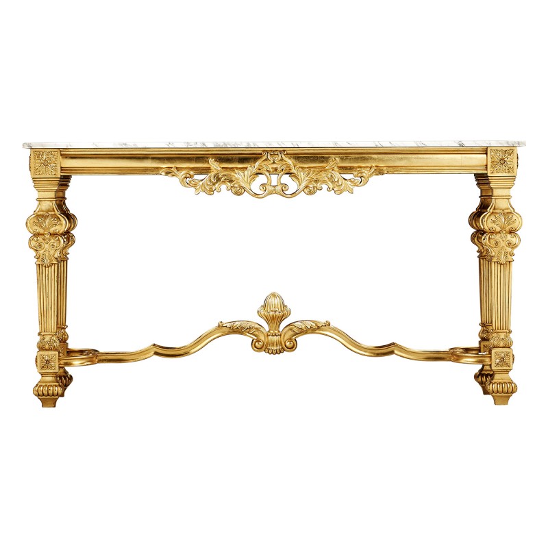 French Century Console - White Calacatta marle top