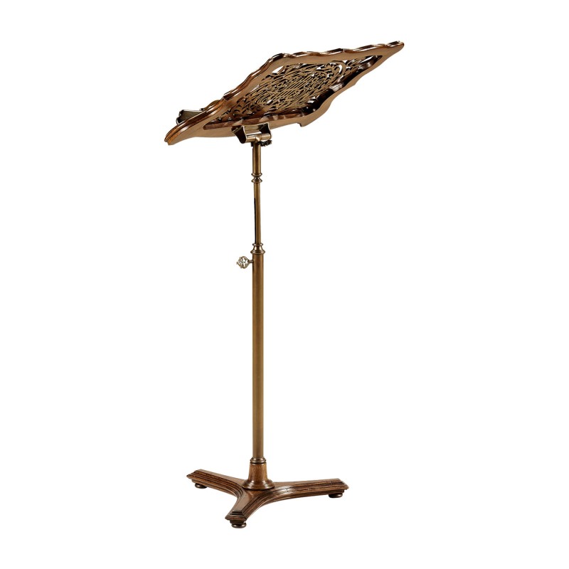 Ocala Fretwork Walnut Adjustable Music Stand
