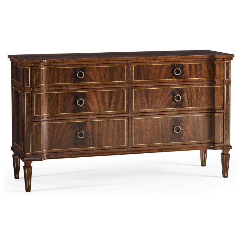 Regency Mahogany Reverse Breakfront Chest