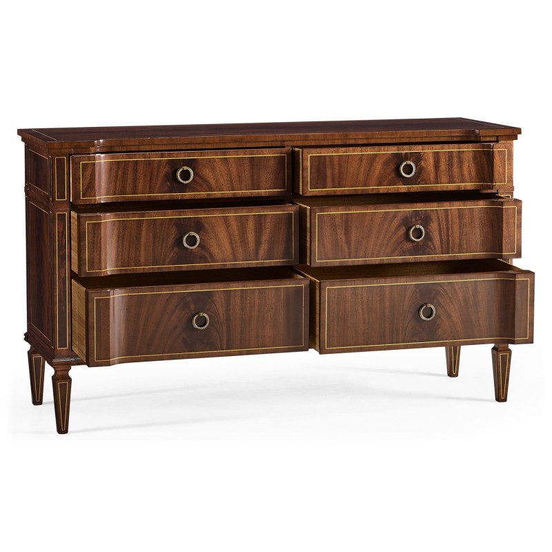 Regency Mahogany Reverse Breakfront Chest