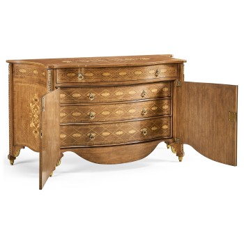 Chippendale style commode with fine inlay