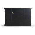 Four Door Breakfront Black Display Cabinet