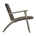 Grey and rattan  lounge chair