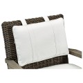 Grey and rattan  lounge chair