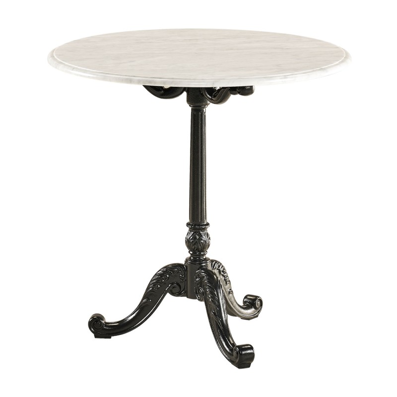 Round Table with White Carrara top 
28
