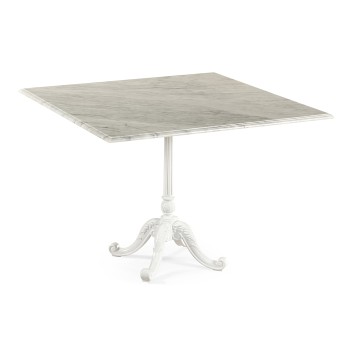 Square Table with White Carrara top 38