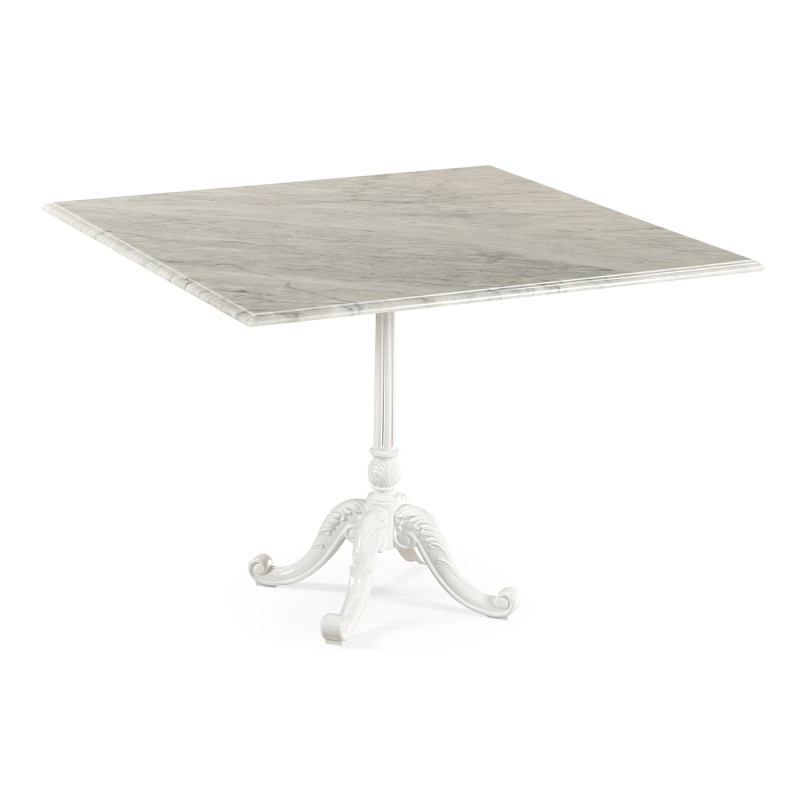 Square Table with White Carrara top 38