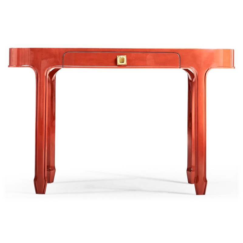 Oval Desk - RED  BRICK LEATHER 031-01-00210