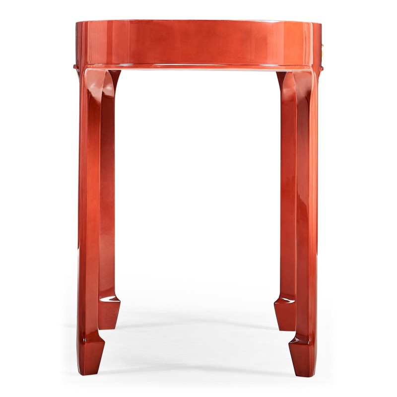 Oval Desk - RED  BRICK LEATHER 031-01-00210