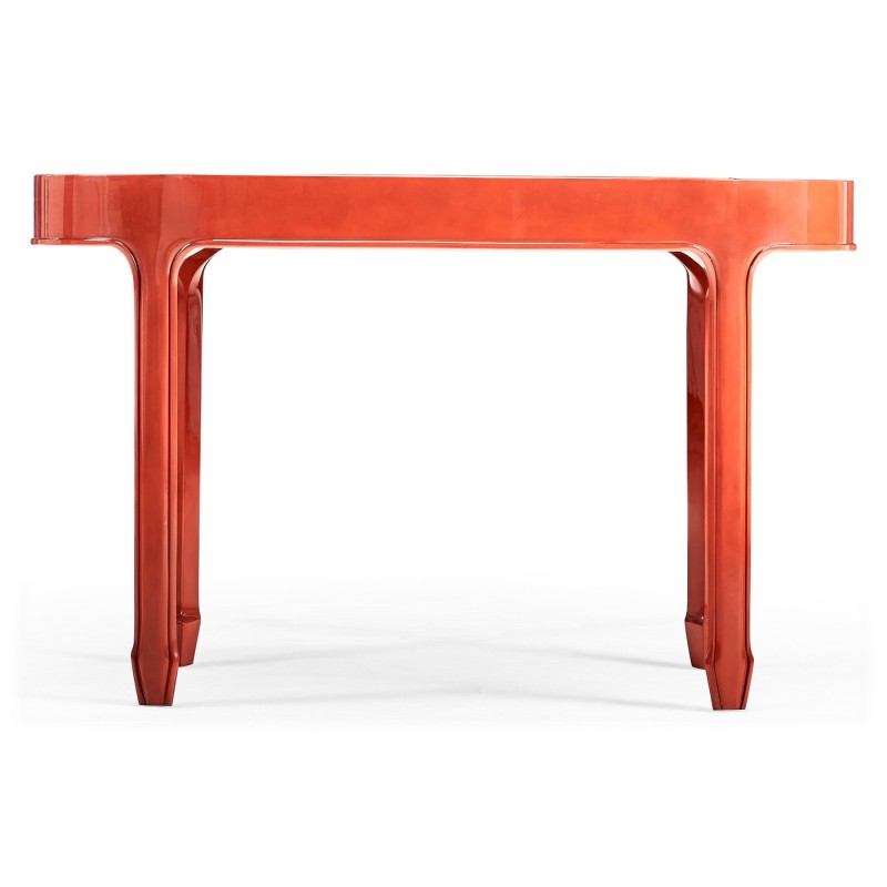 Oval Desk - RED  BRICK LEATHER 031-01-00210