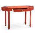 Oval Desk - RED  BRICK LEATHER 031-01-00210