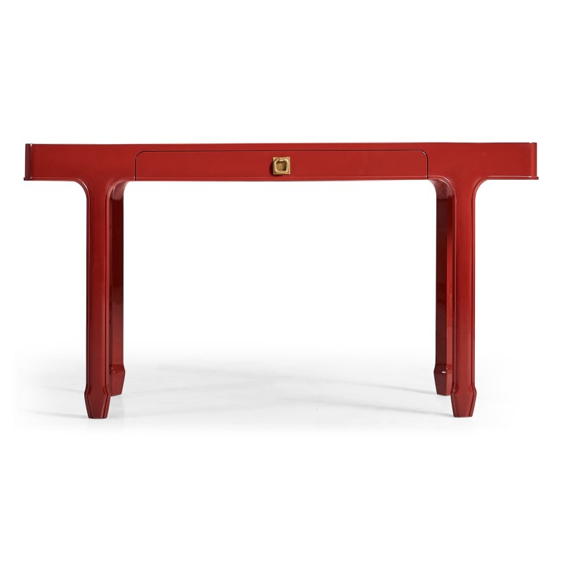 Rectangular Desk (140) - RED BRICK LEATHER 031-01-00210 - socket