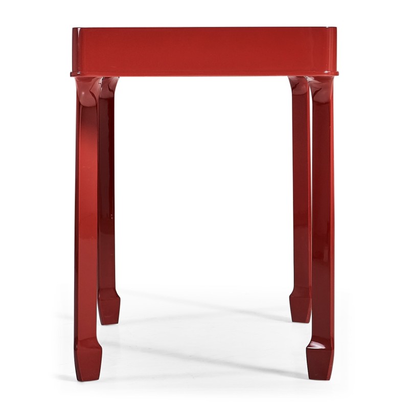 Rectangular Desk (140) - RED BRICK LEATHER 031-01-00210 - socket