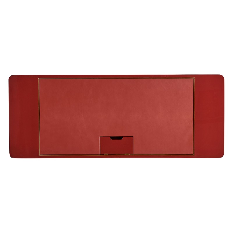 Rectangular Desk (140) - RED BRICK LEATHER 031-01-00210 - socket
