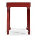 Rectangular Desk (120) - RED BRICK LEATHER - socket