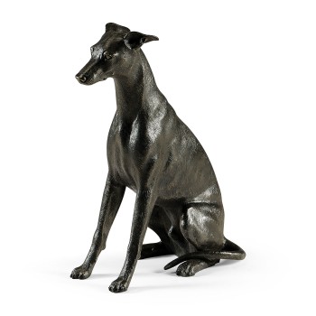 Whippet sitting no collars