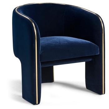 Armchair - Option 1- Blue Velvet new version