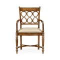 Rope twist veneer open back chair (Arm)