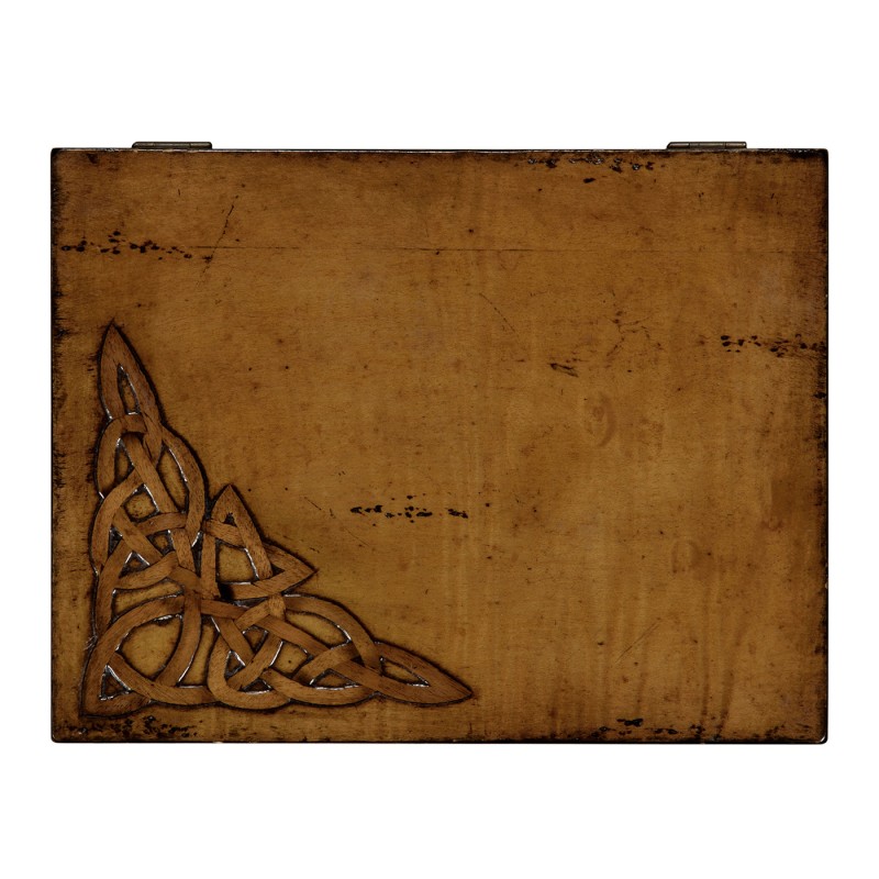 Raised Celtic Veneer Rectangular Box