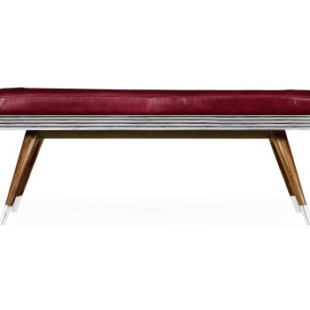 50's Americana Leather Bench