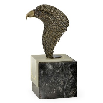 Anitque Dark Bronze Bald Eagle Head
