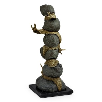 Dark Bronze Stacked Snails
