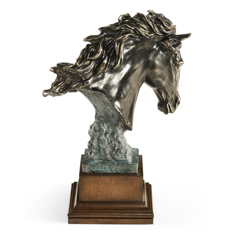 Antique Dark Bronze Stallion Horse Head