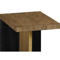 Rectangular Cut-Out Oak End Table