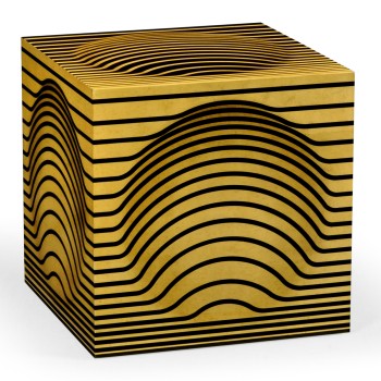 Op Art Bright Satinwood Cube
