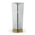 Fusion White & Black Marble End Table