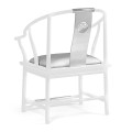 Fusion Rounded White Gloss & Stainless Steel Dining Arm Chair
