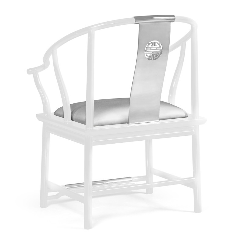 Fusion Rounded White Gloss & Stainless Steel Dining Arm Chair