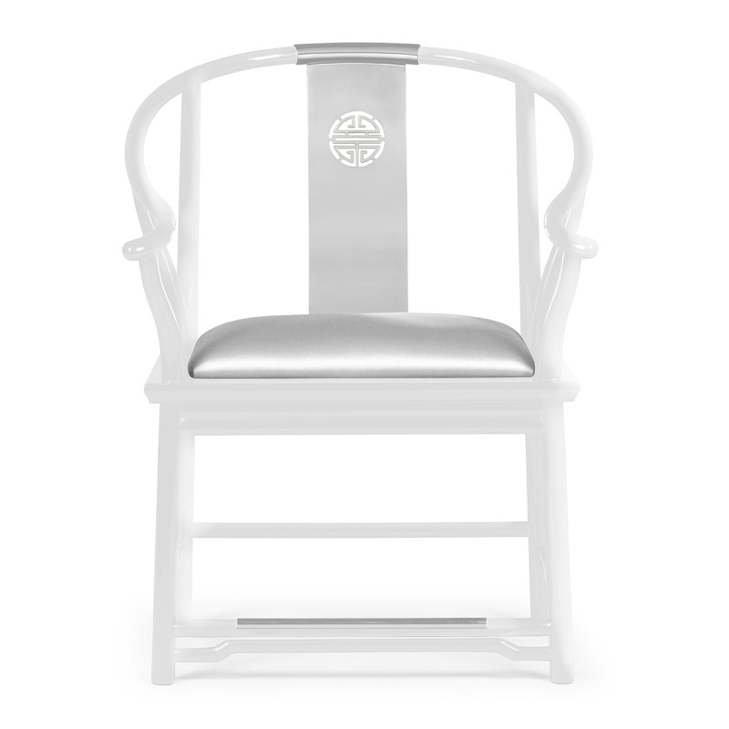 Fusion Rounded White Gloss & Stainless Steel Dining Arm Chair