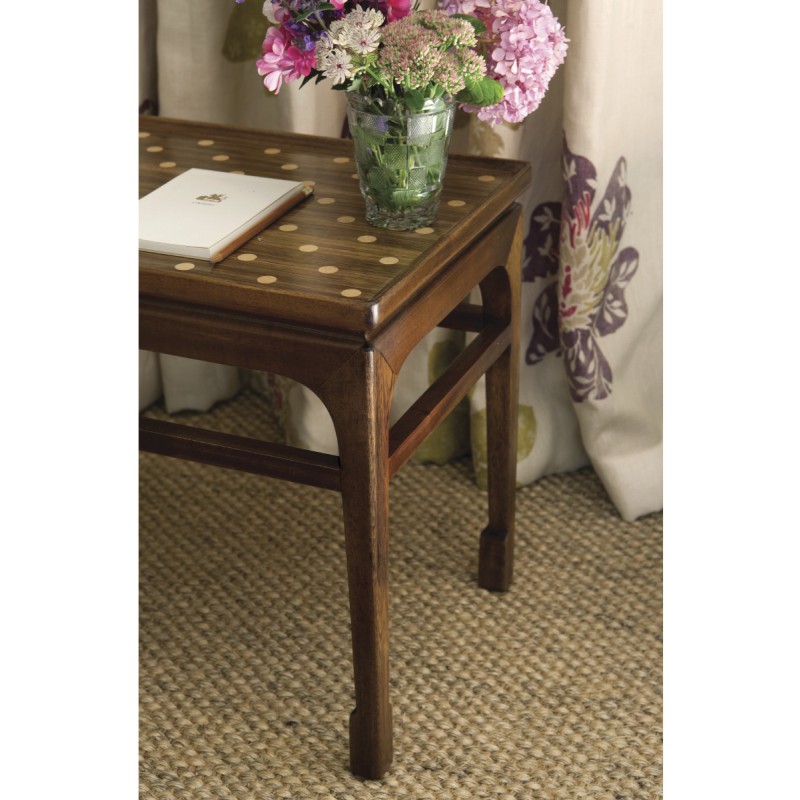 Leyburn Natural Acacia & Polka Dot Mini Table