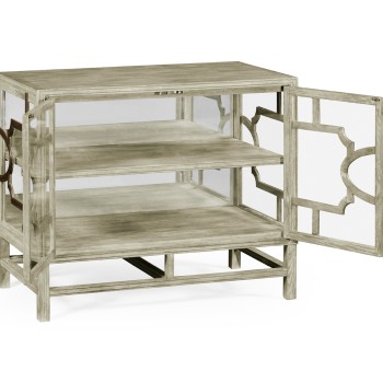 Hewlett Grey Oak Glazed Cabinet