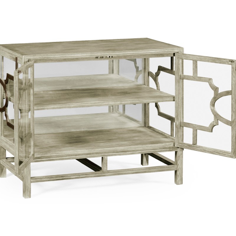 Hewlett Grey Oak Glazed Cabinet